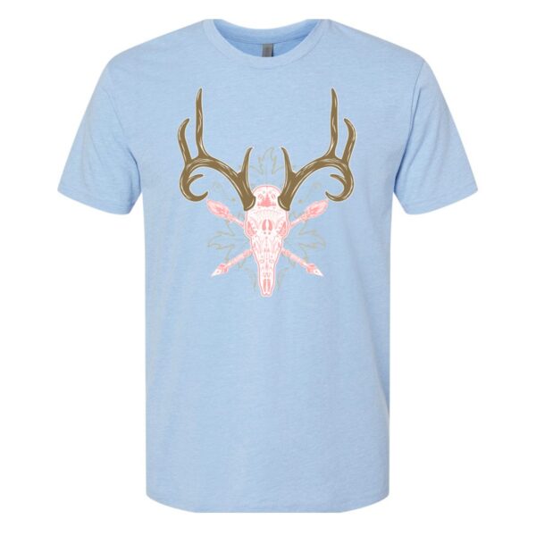 deer Sugar Skull whitetail deer columbia blue pink front