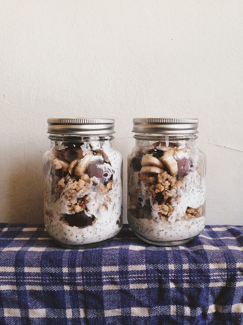 yogurt in mason jars