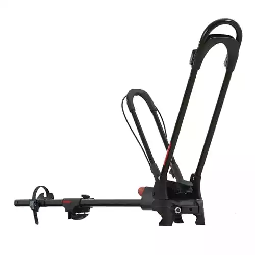 Yakima FrontLoader 1 Bike Capacity Zero Contact Car Rooftop Mount Upright Bike Rack with Universal Mounting up to 40 Pounds, Black