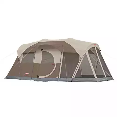 Coleman WeatherMaster Camping Tent with Screened Porch, Weatherproof 6-Person Family Tent with Included Rainfly and Carry Bag, Easy Setup Tent with Screened-in Porch