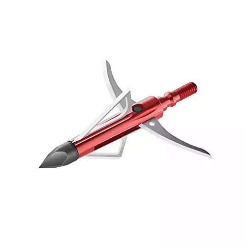 BLOODSPORT Gravedigger Extreme 4-Blade Hunting Hybrid Mechanical Broadhead with Chisel Tip - 100 Grains | 2.25" Cutting Diameter | 3 Pack