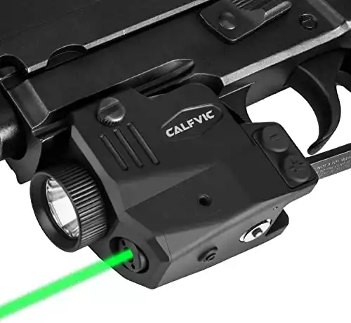 CALFVIC Pistol Light Laser Sight Gun Light Picatinny Weaver Rail with Magnetic Charging Strobe Function Tactical 450 Lumens LED Laser Sights