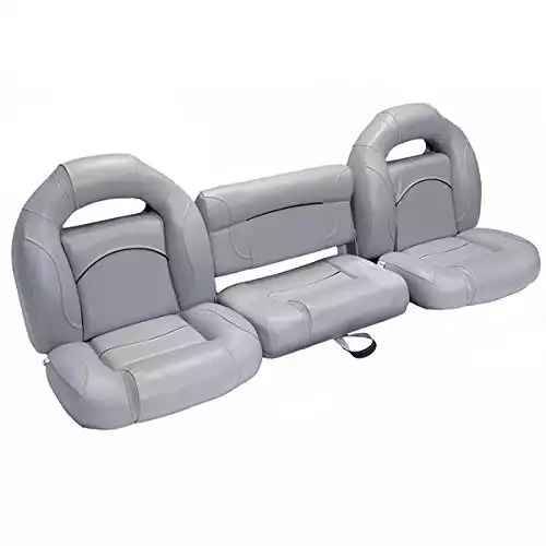 DeckMate 68" Bass Boat Seats (Gray w/Black Accent)