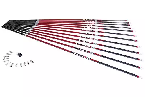 Carbon Express 50752 Maxima RED Carbon Arrow Shaft with Dynamic Spine Control, Size 350, 12-Pack