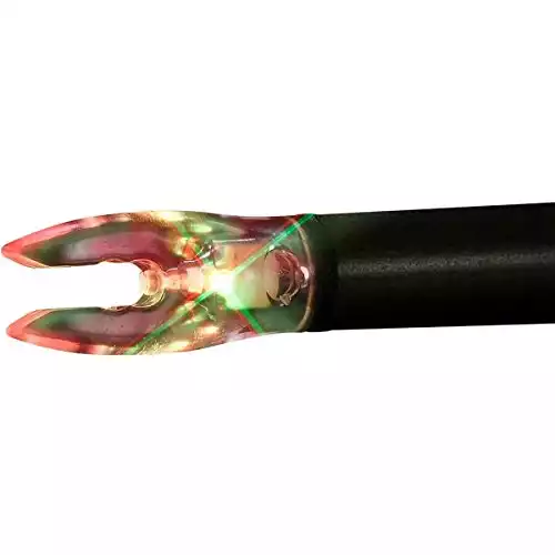 Nockturnal Fit Universal Size Strobing Red & Green Lighted Arrow Archery Nocks, 3 Pack, Red & Green Strobing
