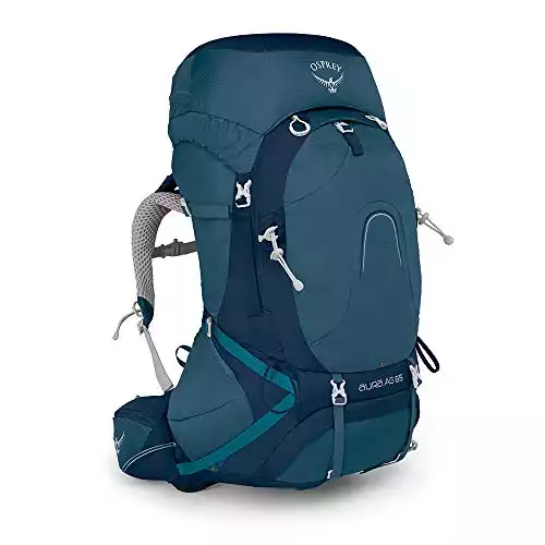 Osprey Packs Pack Aura Ag 65 Backpack, Challenge Blue, Medium