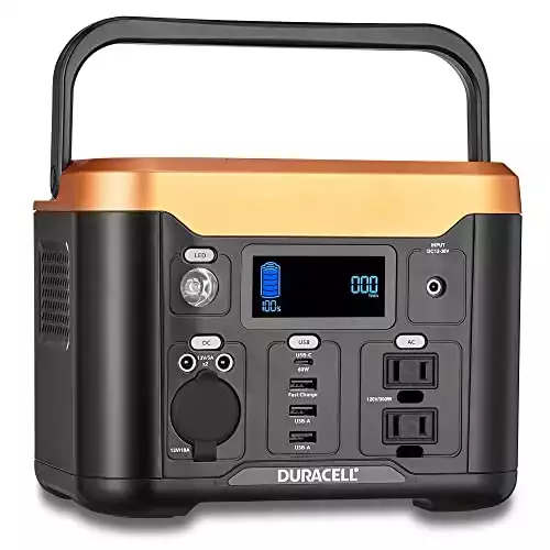 Duracell Portable Power Station 300W (292Wh/120V) Lithium Battery Backup Portable Solar Generator (Solar Panel Sold Separately) for Power Outages, Home Emergency Kits, Camping, Backyard, and Outdoor