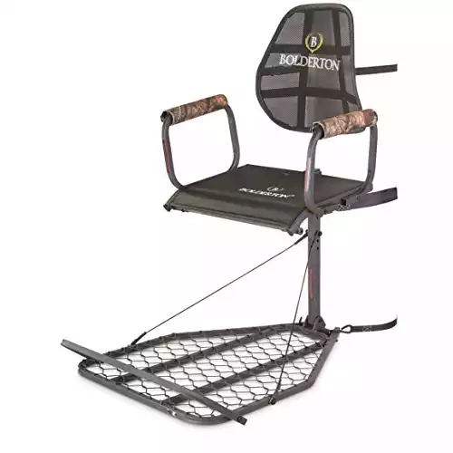 Bolderton Deluxe Hang-On Tree Stand for Hunting, Tree Seat Deer Stand