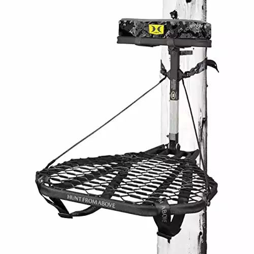 Hawk Mega Combat 1-Piece Hang-On Big Game/Shooting/Hunting Steel Tree Stand With 24"x30" Xl Rock-Solid Platform