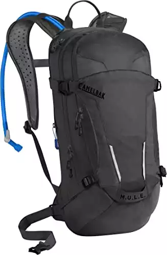 Camelbak Products M.U.L.E. Mountain Biking Hydration Backpack - Easy Refilling Hydration Backpack - Magnetic Tube Trap - 100oz., Black