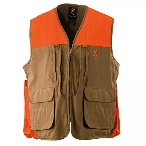 Browning Pheasants Forever Vest, Khaki/Blaze, X-Large