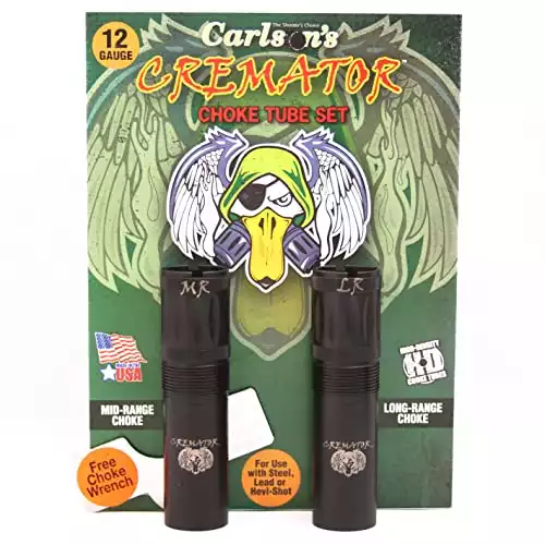 CARLSON'S Choke Tubes 12 Gauge Compatible for Beretta Benelli Mobil [ 2 Pack | Mid Range & Long Range ] Blued Steel | Cremator Non-Ported Waterfowl Choke Tube | Made in USA