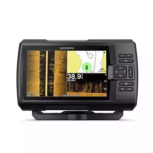 Garmin Striker 7SV with Transducer, 7" GPS Fishfinder with Chirp Traditional, ClearVu and SideVu Scanning Sonar Transducer and Built in Quickdraw Contours Mapping Software, 7 inches (010-01874-00...