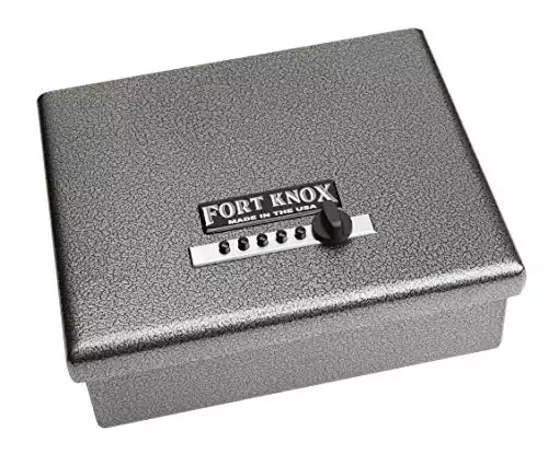Fort Knox Original Pistol Box (PB1), Security for pistols, handgun, California DOJ Certified, Quick-Access Mechanical Lock, Heavy-Duty Steel