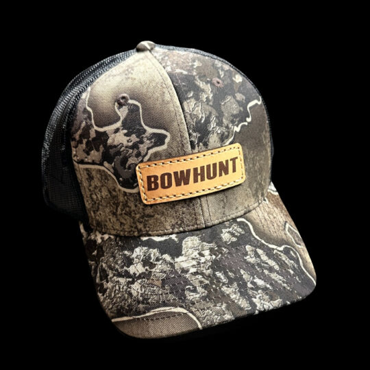 N1 Outdoors Bowhunt realtree timber black leather patch hat