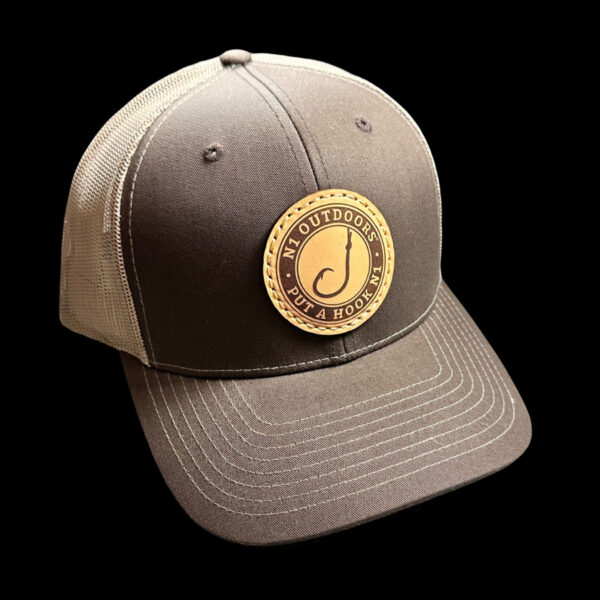 N1 Outdoors Put A Hook N1 leather patch hat brown and khaki