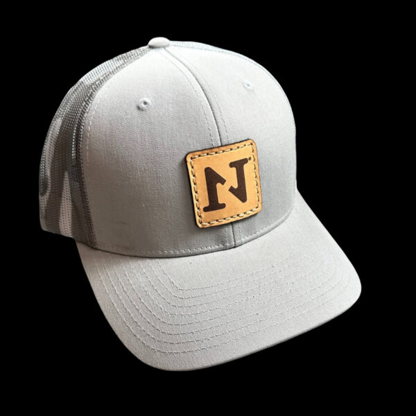 N1 Outdoors leather patch hat silver with camo mesh