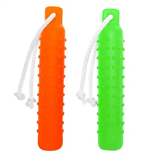 ATICNECH Dog Water Toy - Interactive Fetch Dog Toys Float on Water Pool for Training Retrieving Chasing Bumper Outdoor - Funny Puzzle Dog Toys with Rope for Small Medium Large Dog