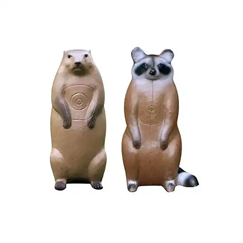BIGshot Pro Hunter Racoon and Groundhog Combo Critter 3D Archery Target for Compound, Traditional Bows, Youth Archery