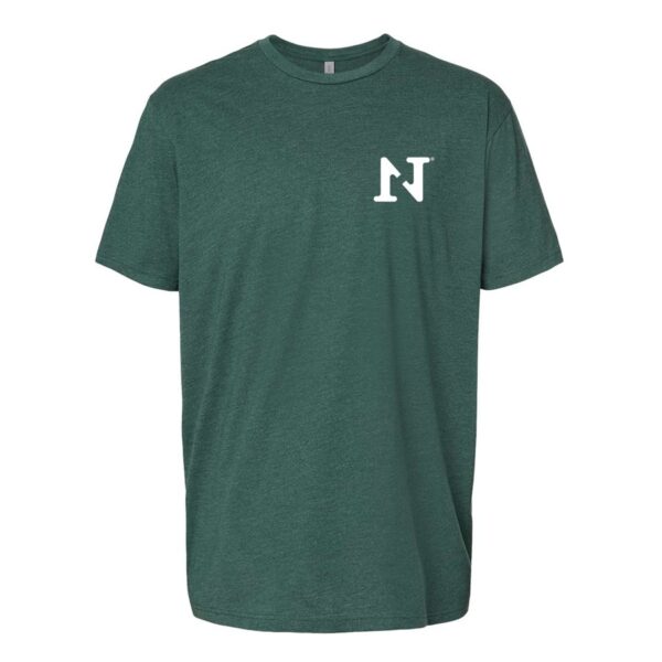 heather forest green N1 Outdoors shirt front