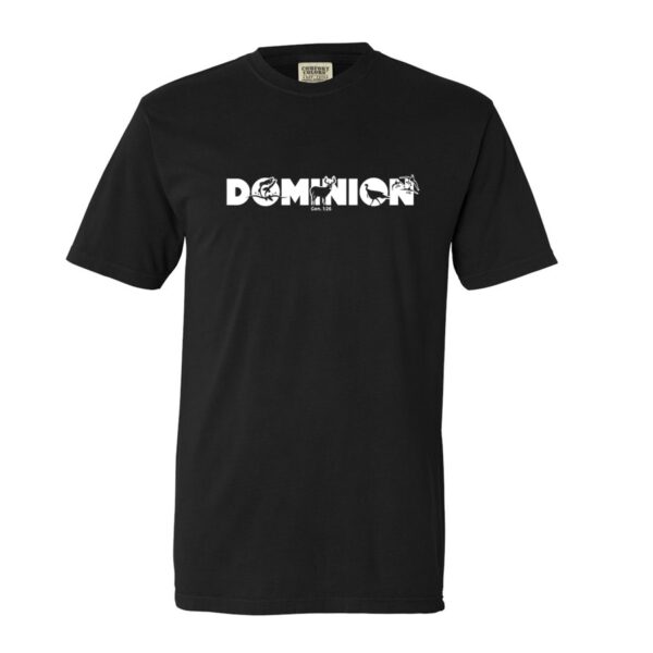 N1 Outdoors Dominion tee black front in comfort colors