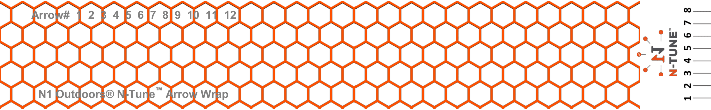 N-Tune honeycomb arrow wraps orange with white base