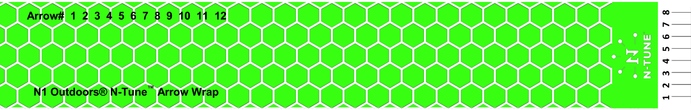 fluorescent green honeycomb arrow wraps