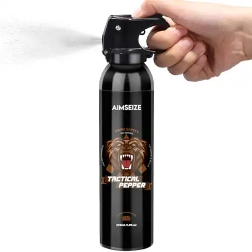 AIMSEIZE Compact Pepper Spray: Maximum Strength Powerful for Hiking, Camping Easy Access Outdoor Personal Protection