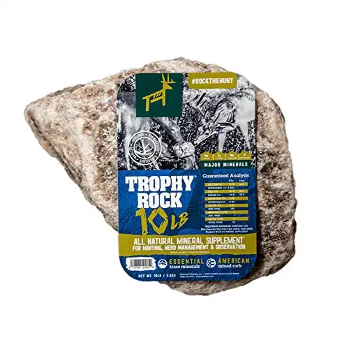 TROPHY ROCK Redmond All-Natural Mineral Rock/Salt Lick, Deer and Big Game Rock 10 pounds