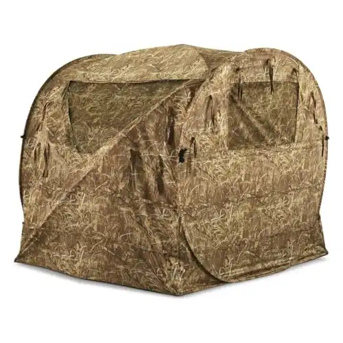 Guide Gear Spring Steel Hay Bale Hunting Ground Blind 1-2 Person Tent, Hunting Gear, Equipment and Accessories, Camo Camo