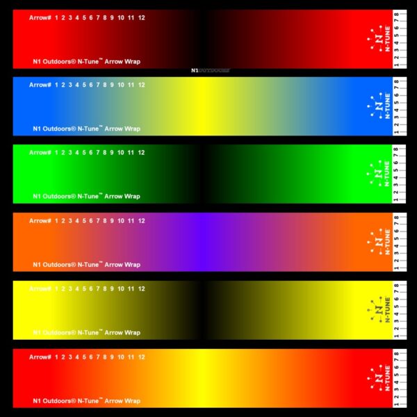 N1 Outdoors N-Tune Arrow Wraps Dual Fade