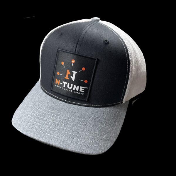 N-Tune trucker patch hat black and gray with white mesh