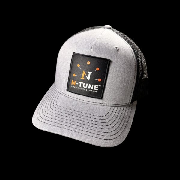 N1 Outdoors N-Tune trucker snapback light gray with black mesh