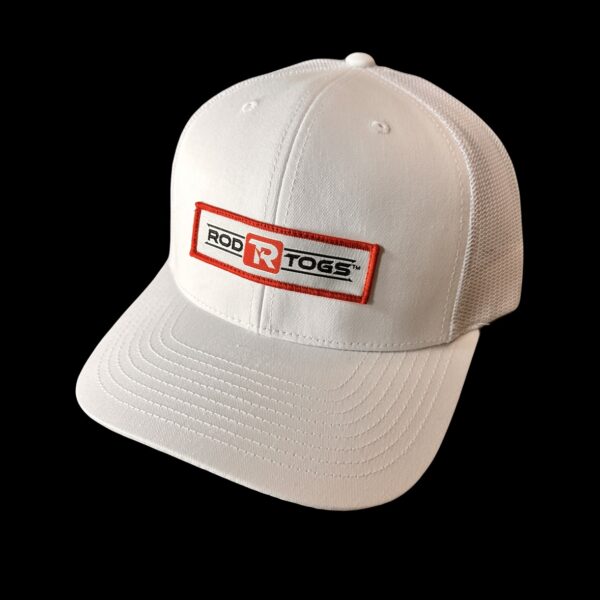 RodTogs patch trucker hat white