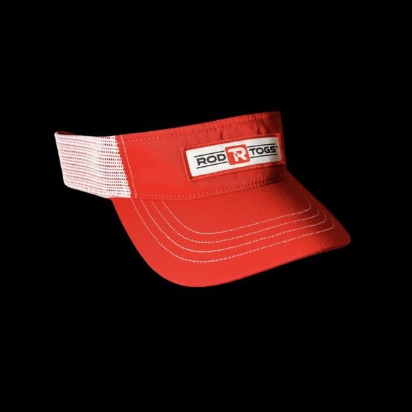 RodTogs patch trucker visor red with white mesh