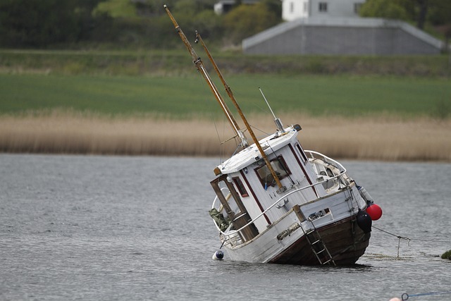 sinking boat