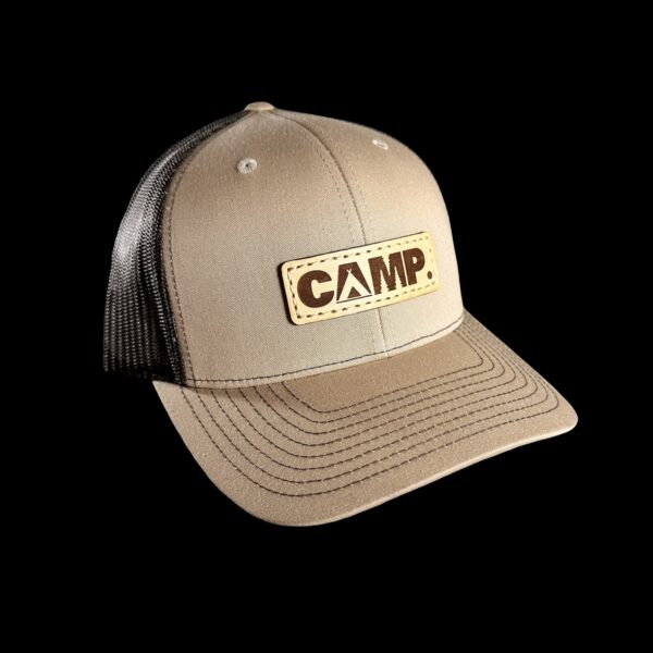 N1 Outdoors CAMP trucker snapback leather patch hat