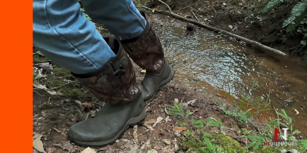 Rocky boot trophy series tall walking up creek bank