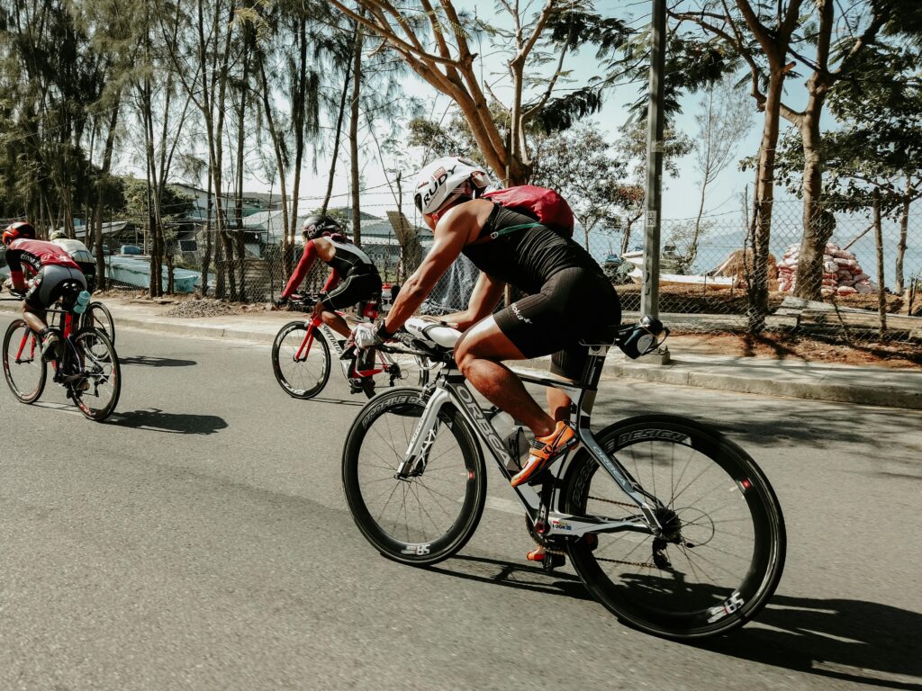 triathlon athlete on bike