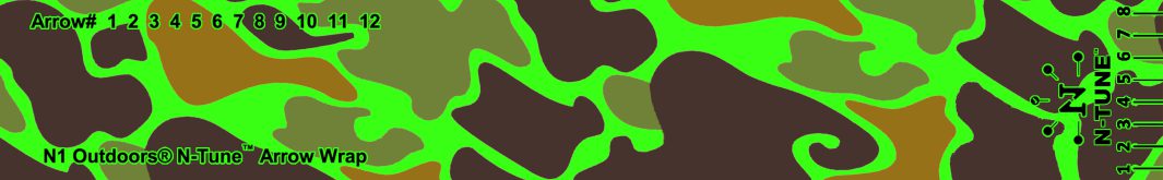 flo green fluorescent camo N-Tune arrow wraps