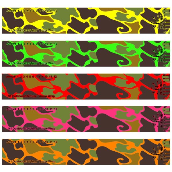 flo camo fluorescent camo arrow wraps