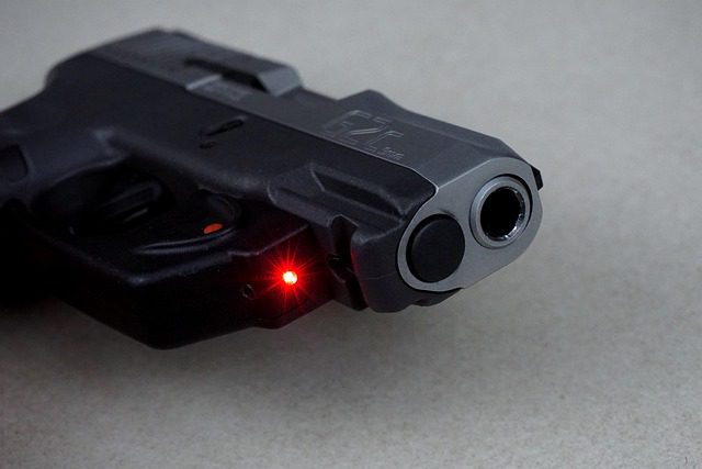 pistol with laser