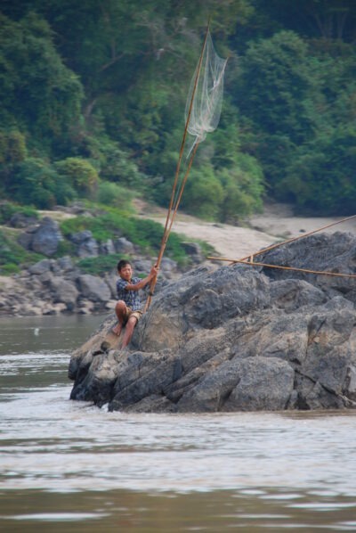Net fishing on Budhi Gandaki River
