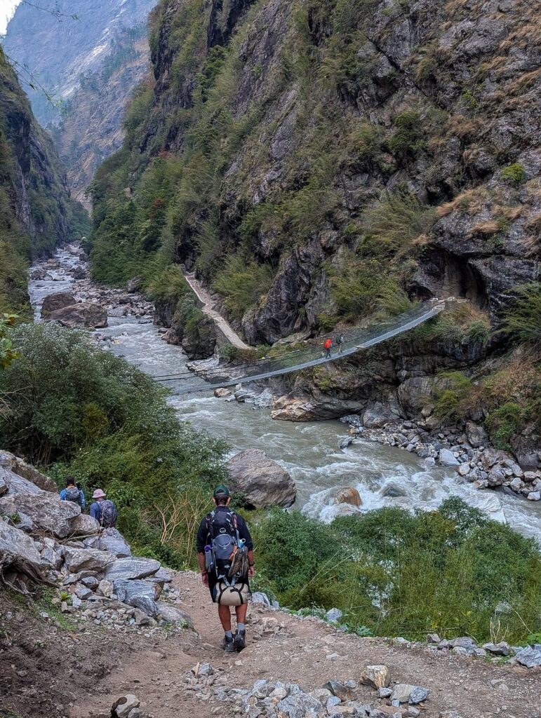 bridge over Budhi Gandaki River